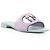 Sandali slide Gucci in camoscio con G intrecciata traforata - Size 7 / 37 Blu