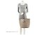 Chloé Borsa Tote media Aby Lock in pelle di vitello grana Chloe Grigio - vista 5