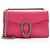Bolsa de Ombro Dionysus Medium em Couro e Cristais Gucci Rosa
