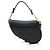 Autre Marque Mini borsa Saddle Dior in pelle di vitello grana naturale con tracolla Nero - vista 3