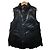 Autre Marque Double Standard Clothing Kunstleder-Daunenweste Schwarz