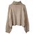 Autre Marque EMMEL REFINES Turtleneck Knit Sweater Brown - view 2