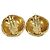 Chanel Vintage CC Round Clip-On Metal Small Golden - Ansicht 2