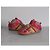 Christian Dior Sneaker alte Dior Monogram in pelle rossa e tela Rosso Beige - vista 3