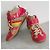 Christian Dior Sneaker alte Dior Monogram in pelle rossa e tela Rosso Beige - vista 7