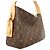 Sac à épaule Louis Vuitton Monogram Slouchy PM Marron - vue 2