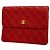 Pouch in pelle bicolore Chanel Rosso