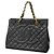 Saco Tote Chanel em couro de bezerro granulado preto