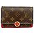 Louis Vuitton Monogram Portefeuille Flore Compact Wallet Rosso