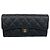 Timeless Portafoglio lungo Chanel in pelle di vitello granulata nera Nero