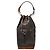 Autre Marque Saint Laurent Vintage Classic Monogram Drawstring Bucket Canvas Marron