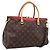 Louis Vuitton Pallas Monogram Canvas with Leather MM Castaño