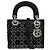 Christian Dior Lady Dior Raso Nero e Ricami di Perline