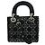Christian Dior Lady Dior Raso Nero e Ricami di Perline - vista 2