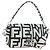 Borsa Fendi x Marc Jacobs Baguette NM in pelle stampata Medium Nero - vista 3