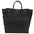 Autre Marque Saint Laurent Rive Gauche Shopper aus geprägtem Leder Large Schwarz - Ansicht 2