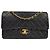 Chanel Vintage Classic Double Flap Quilted Lambskin Medium Noir