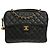 Chanel Vintage Front Pocket Quilted Caviar Medium Noir