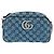 Gucci GG Marmont Multicolor Diagonal Quilted GG Canvas Small Blau