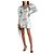 Autre Marque ROTATE Birger Christensen Number 24 Metallic Lamé Kleid Silber
