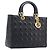 Christian Dior Lady Dior Cannage Quilt Lambskin Medium Nero