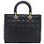 Christian Dior Lady Dior Cannage Quilt Lambskin Medium Nero - vista 2