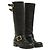 Jimmy Choo Wrinkled Yule Lederstiefel Schwarz