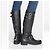Jimmy Choo Wrinkled Yule Lederstiefel Schwarz - Ansicht 2