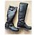 Jimmy Choo Wrinkled Yule Lederstiefel Schwarz - Ansicht 3
