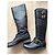 Jimmy Choo Wrinkled Yule Lederstiefel Schwarz - Ansicht 4