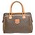 Céline Celine Boston Triomphe XL Coated Canvas Small Braun