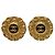 Orecchini vintage Chanel Coco Mark Chain Motif Nero D'oro
