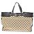 Borsa secchiello Gucci con cintura in tela GG e pelle East West Marrone