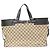 Borsa secchiello Gucci con cintura in tela GG e pelle East West Marrone - vista 2
