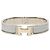 Hermès Pulsera de Esmalte Hermes Click H GM Castaño Plata Crudo