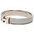 Hermès Pulsera de Esmalte Hermes Click H GM Castaño Plata Crudo - vista 2