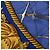 Hermès Pañuelo Hermes Carre 90 Marine et Cavalerie Azul Multicolor - vista 4