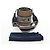 Borsa a tracolla Christian Dior Oblique Rattan 2way Navy Gold Auth 206256SAM D'oro Blu navy - vista 12