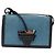 Bolsa de Ombro LOEWE Barcelona Camurça Azul Prata Auth bs37409A - vista 13
