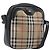 Borsa a tracolla Burberrys Nova Check Canvas Beige Gold Auth 205374 D'oro