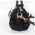 Bolso de mano fruncido PRADA Nylon 2way Negro Oro Auth BA16051A Dorado - vista 3