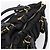 Bolso de mano fruncido PRADA Nylon 2way Negro Oro Auth BA16051A Dorado - vista 6