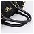 Bolso de mano fruncido PRADA Nylon 2way Negro Oro Auth BA16051A Dorado - vista 7
