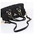 Bolso de mano fruncido PRADA Nylon 2way Negro Oro Auth BA16051A Dorado - vista 9