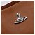 Borsa Tote Vivienne Westwood Pelle Marrone Argento Auth 207699A - vista 17