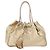 Tote Sac Cabas PRADA en Cuir Or Argent Auth 207552A Argenté Doré