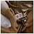 Tote Sac Cabas PRADA en Cuir Or Argent Auth 207552A Argenté Doré - vue 12