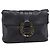 Bulgari Borsa a tracolla BVLGARI Chandra in pelle nera e oro autentica am12731V Nero D'oro - vista 13