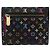 LOUIS VUITTON Monogram Multicolor Wallet 2 Set Black LV Auth 207527 Noir - vue 3