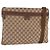 Borsa a Tracolla GUCCI GG Canvas Beige Silver 90477 Auth 206451 Argento